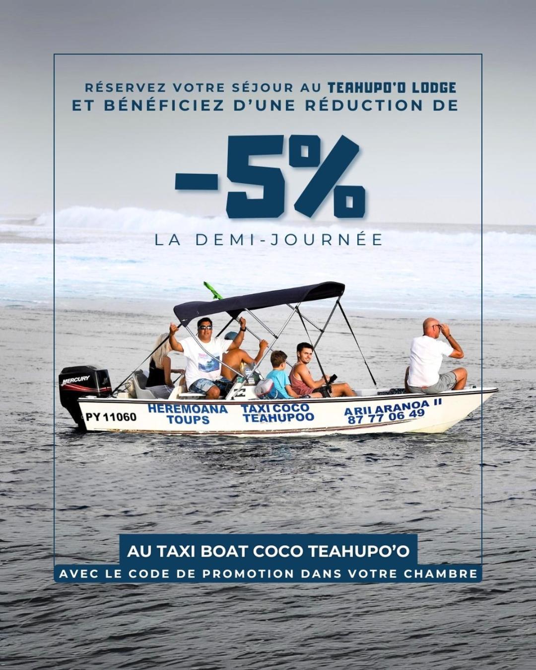 Teahupo'O Lodge, Fare Raepu'U, L'Aventure Du Bout De L'Ile En Famille Ou Entre Amis Teahupoo Exterior foto